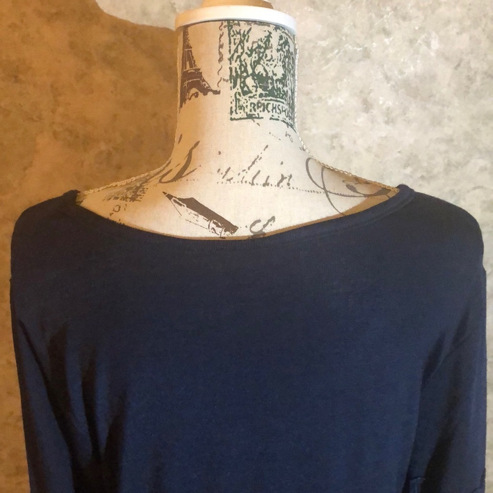 New Direction* Crochet Sleeve Detailed Top - Picture 7 of 8